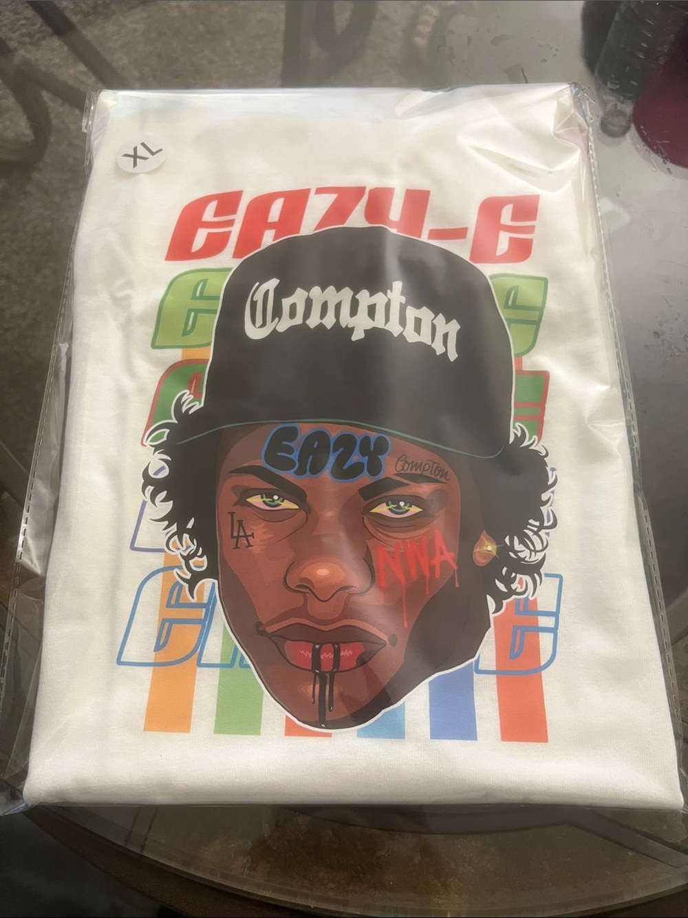 Compton Graphic Tee with Colorful Portrait of Eazy-E - Picture 3 of 3